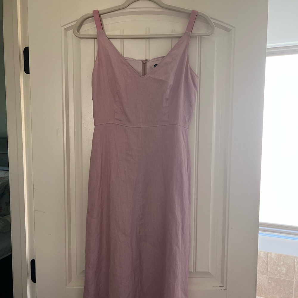 J.Crew linen dress lilac dusty rose